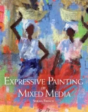 Image of expressive painting in mixed media