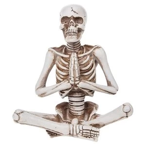 image of Funny Bone Skeleton Sit Pray Small Ornament