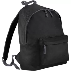 Image of Bagbase Junior Fashion Backpack / Rucksack (14 Litres) (Pack of 2) (One Size) (Black) - Black