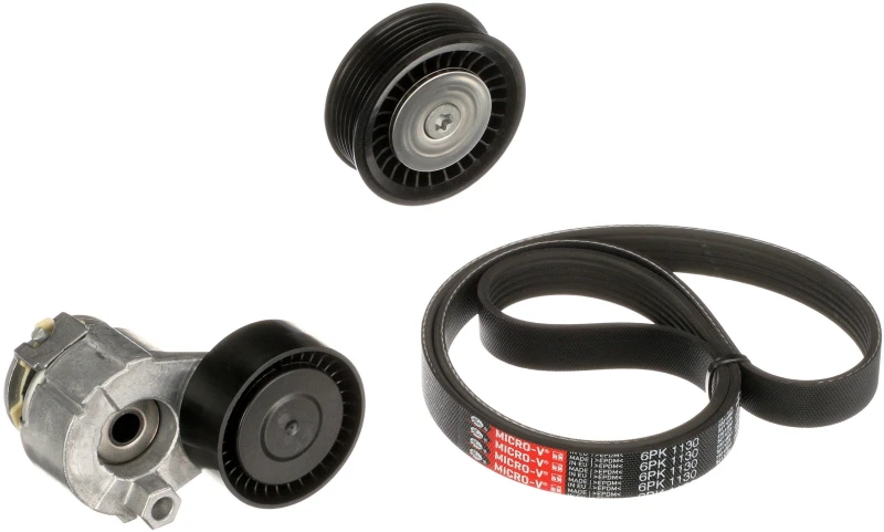 Image of GATES K056PK1130 V-ribbed belt set Micro-V Stretch Fit V-Ribbed Belt Set (542)