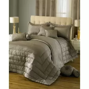 Image of Riva Home Chic Ringtop Curtains (66x90 (168x229cm)) (Taupe)