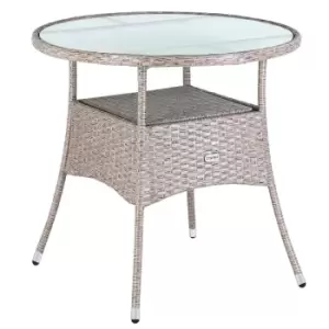 Image of Rattan Bistro Table Cream 80cm