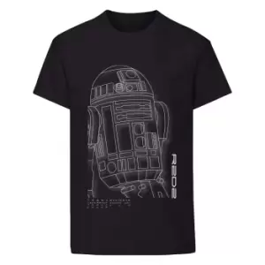 Image of Star Wars Boys R2-D2 T-Shirt (12-13 Years) (Black)