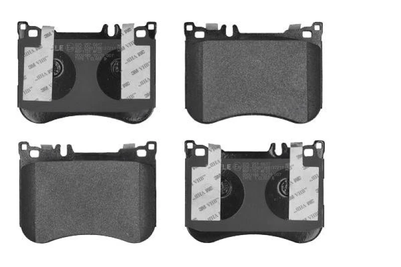 Image of MEYLE 025 257 0617 Brake pad set Front Axle, prepared for wear warning indicator, Original Quality, with anti-squeak plate Brake Pad Set,disc brake (