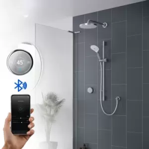 image of Mira Activate Digital Shower Twin Outlet Head Bathroom Gravity Pumped Rear Fed