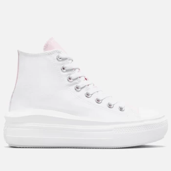 Image of Converse Womens Chuck Taylor All Star Hybrid Floral Move Hi-Top Trainers - White/Pink Foam/White - UK 5