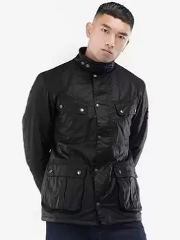 Image of Barbour International Duke Wax Jacket - Green, Size 2XL, Men