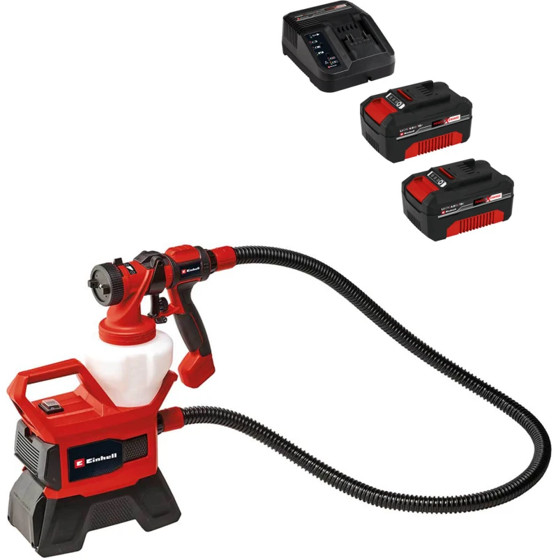 Image of Einhell TE-SY 18/90 Li 18v Cordless Paint Spray System TE-SY 18/90 Li Batteries: 2 x 4ah Li-ion