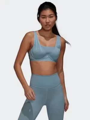 Image of adidas Tlrd Impact Luxe Training High-support Bra, Grey, Size 34A, Women