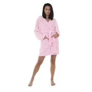 image of Brave Soul Ladies/Womens Bunny Rabbit Hooded Dressing Gown (L) (Pink)