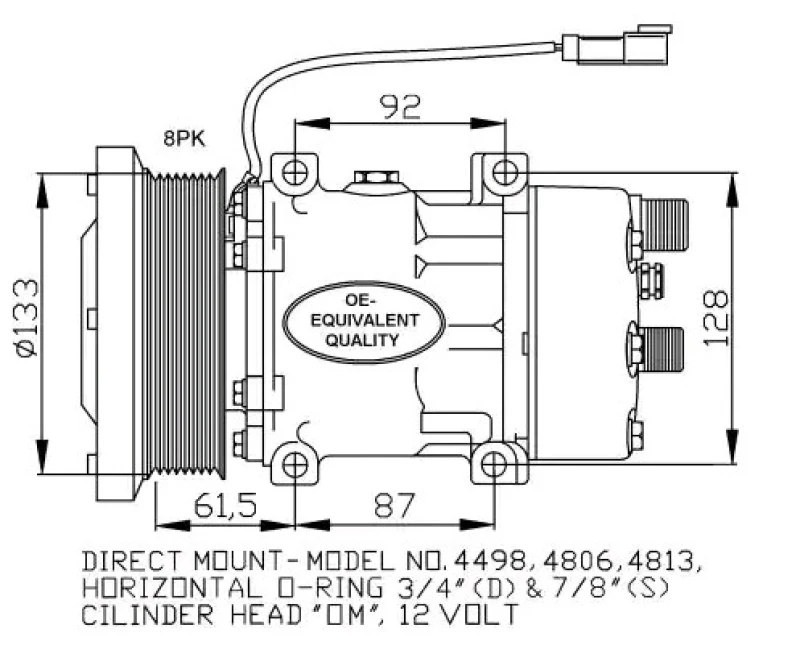 Image of NRF 32758 AC Compressor PAG 46, with PAG compressor oil Compressor,air conditioning (447)