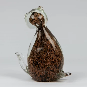 Image of Objets d'Art Glass Ornament - Cat