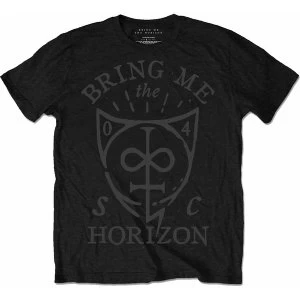 Image of Bring Me The Horizon - Hand Drawn Shield Unisex Large T-Shirt - Black