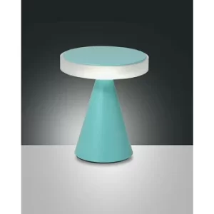 image of Fabas Luce Neutra Integrated LED Table Lamp Green Glass