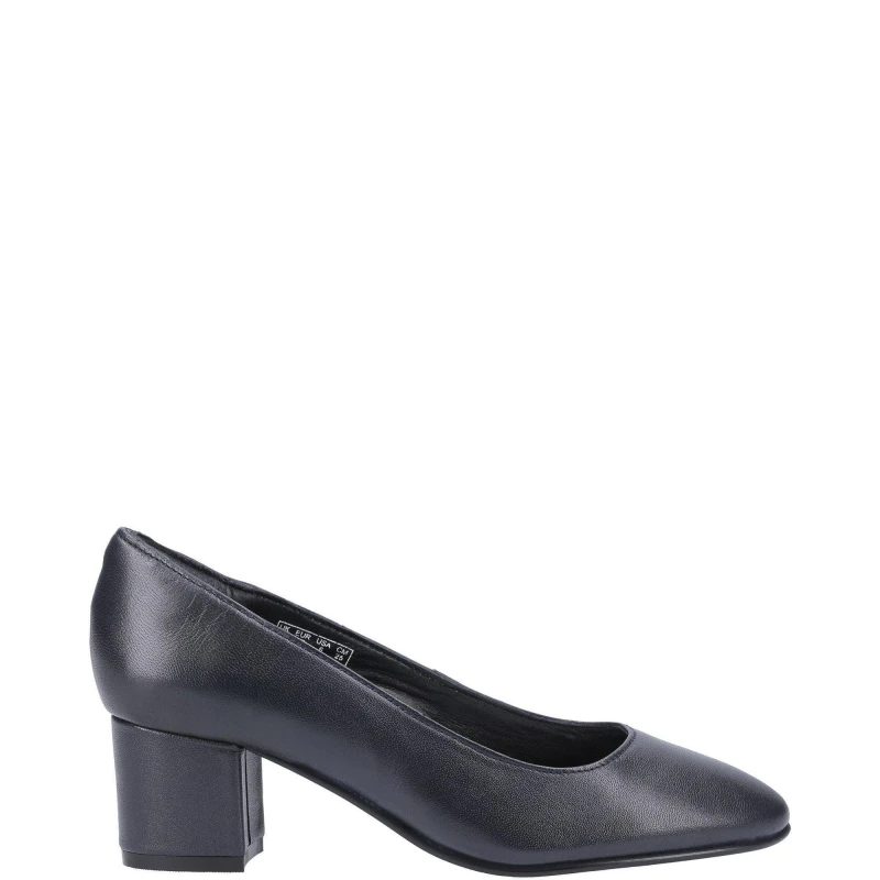 Image of Hush Puppies Womens Anna Leather Slip On Court Shoes - UK 3 Blue female GDE2377NVY3