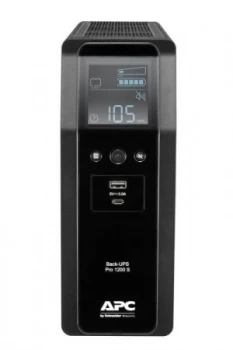 image of APC Back-UPS Pro BR1200SI - Line-Interactive UPS - 1200VA/720W - 8 x I