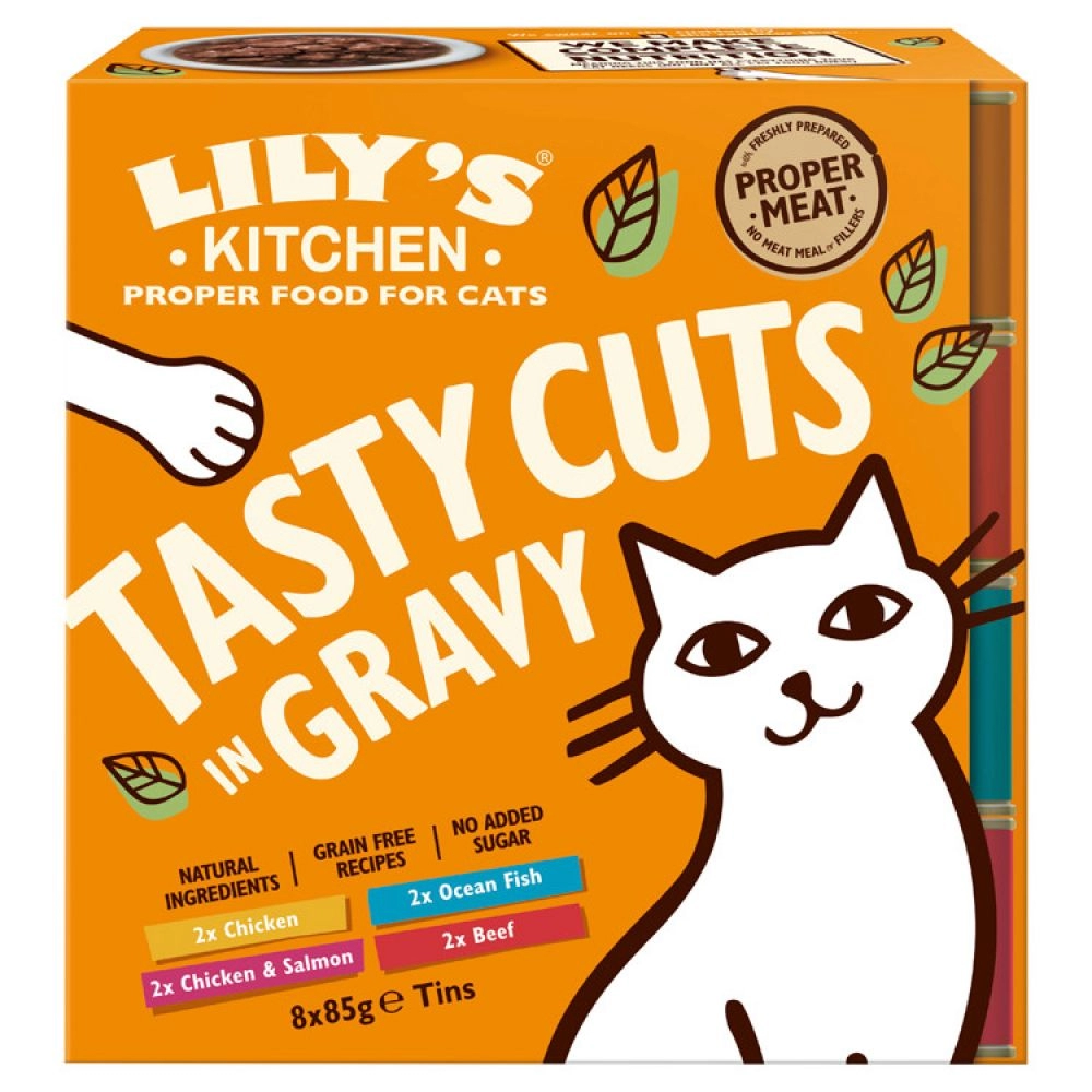 Lily's Kitchen Tasty Cuts Mixed MultiPcs Cat Food 8x85g