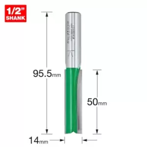 Image of Trend CRAFTPRO Two Flute Straight Router Cutter 14mm 50mm 1/2"