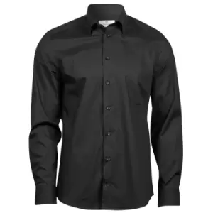 Image of Tee Jays Mens Luxury Stretch Long-Sleeved Shirt (XL) (Black)
