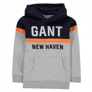 image of Gant 3 Colour Hooded Sweatshirt - Evening Blue433