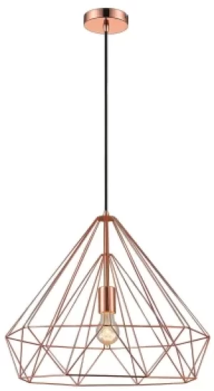 image of Spring Wire Large Ceiling Pendant Copper, E27