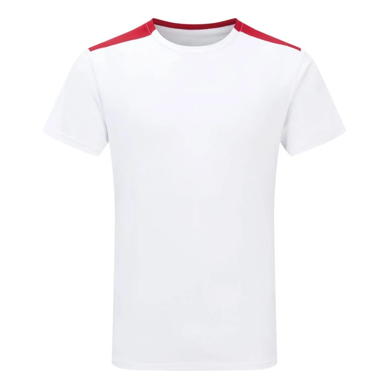 Image of TriDri Mens Performance Contrast T-Shirt in White Size: Large White Male L