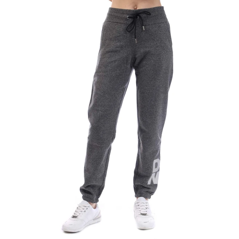 Image of DKNY Foil Logo Jogger with Pockets Black Silver female L