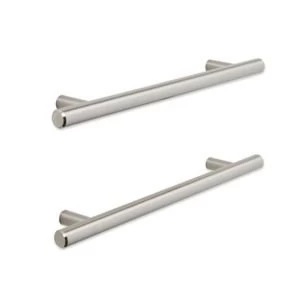 image of IT Kitchens Brushed Nickel effect Straight Cabinet handle Pack of 2