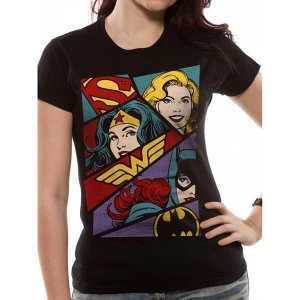 image of Dc Originals - Heroine Art Unisex Large T-Shirt - Black