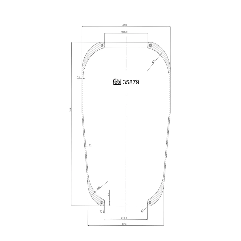 Image of FEBI BILSTEIN 35879 Boot, air suspension Boot,air suspension (324)