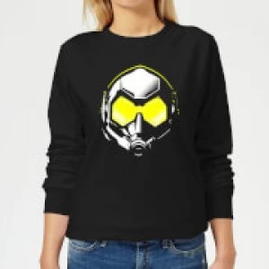Image of Ant-Man And The Wasp Hope Mask Womens Sweatshirt - Black - XL