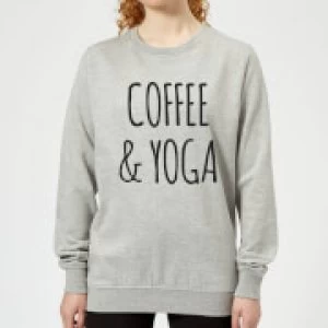 image of Coffee and Yoga Womens Sweatshirt - Grey - XS