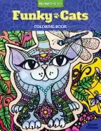 Image of funky cats coloring book 32 whimsical one sided designs of curious kitties