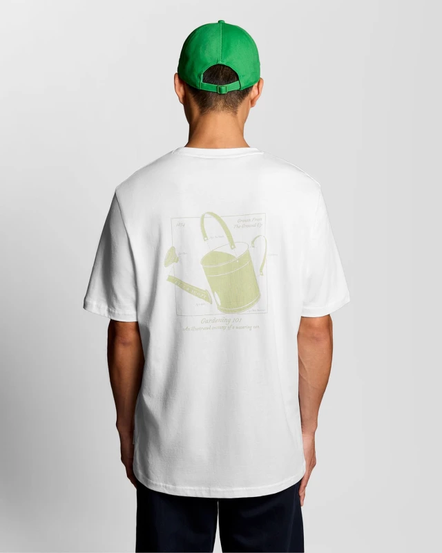 Image of Lyle & Scott Mens Back Print Graphic T-Shirt in White