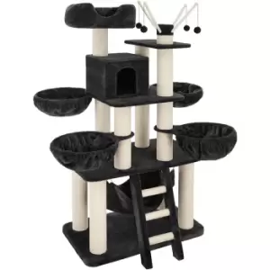 image of Tectake Cat Tree Scratching Post Gismo - Black/White