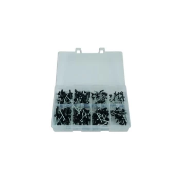 Image of Popular Black Rivets - Assorted - Box of 200 - 31844 - Connect