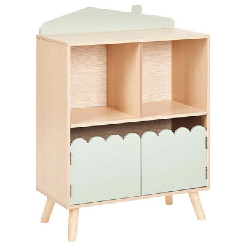 Image of Beliani Shelving Unit Lackey 86cm Light Green