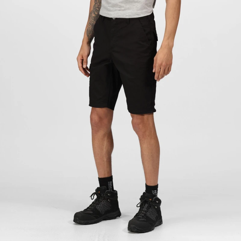 Image of Regatta Regatta Men 'Pro' Cargo Shorts in Black Size: 30R Black 30R Male 5057538510957