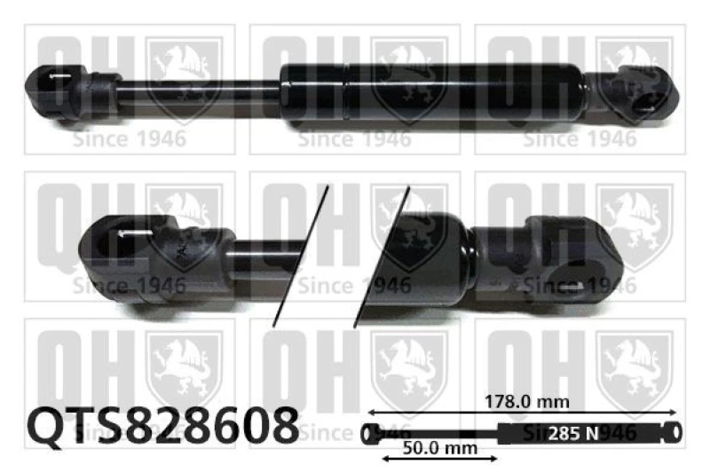 Image of QUINTON HAZELL Tailgate strut QUINTON HAZELL QTS828608