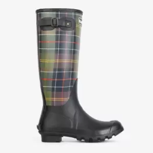 Image of Barbour Womens Bede Tartan Twill and Rubber Wellington Boots - UK 3