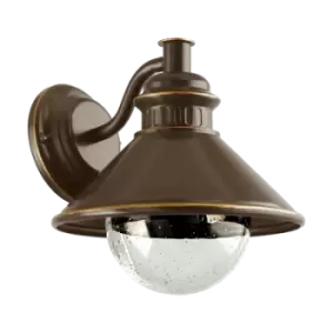 Image of EGLO ES/E27 Albacete Brown Copper Outdoor Wall Light 40W - 96262