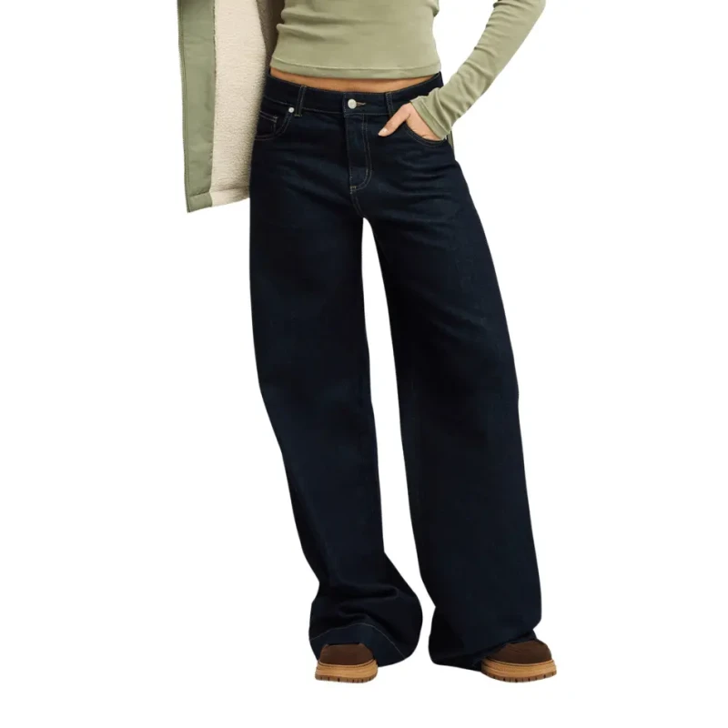 Image of Roxy Wide Leg Womens Jeans Roxy Sun And Done Noir Female 40