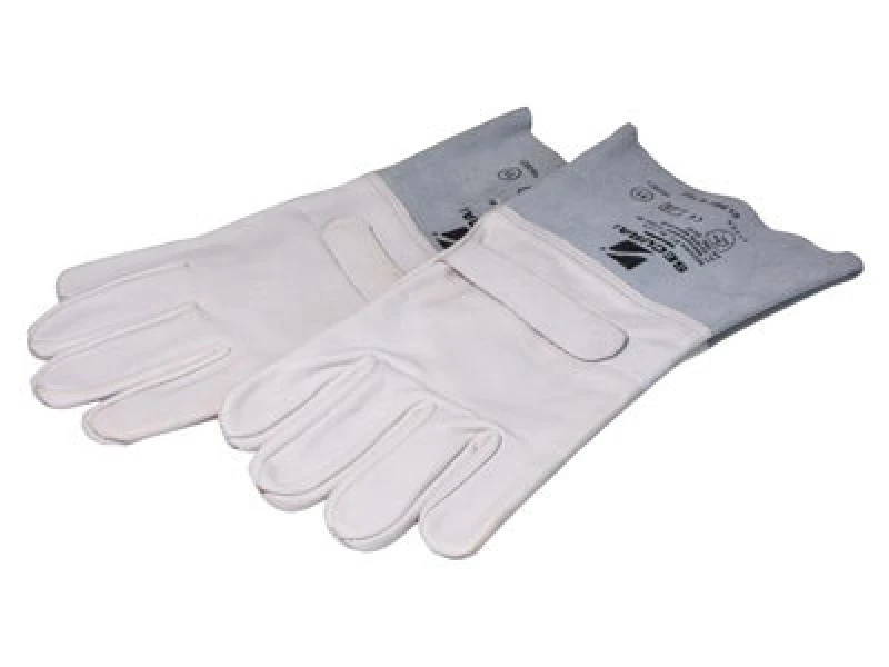Image of ITL Leather Protector Over Gloves for Rubber Gauntlets 05151 Colour: Grey / White