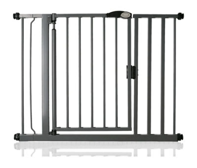 Image of Bettacare Auto Close Pet Gate, 96.6Cm - 103.6Cm, Slate Grey, Pressure Fit Stair Gate For Dog & Puppy