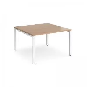 Image of Adapt boardroom table starter unit 1200mm x 1200mm - white frame and