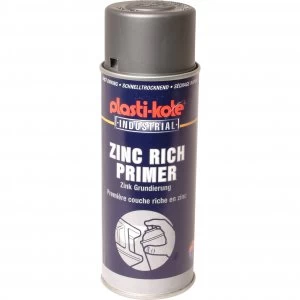 image of Plastikote Industrial Primer Aerosol Spray Paint Zinc 400ml