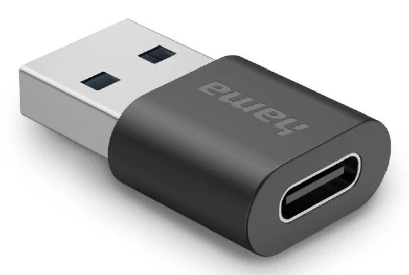 Image of Hama Hama 00200357 cable gender changer USB-A USB-C Black 00200357
