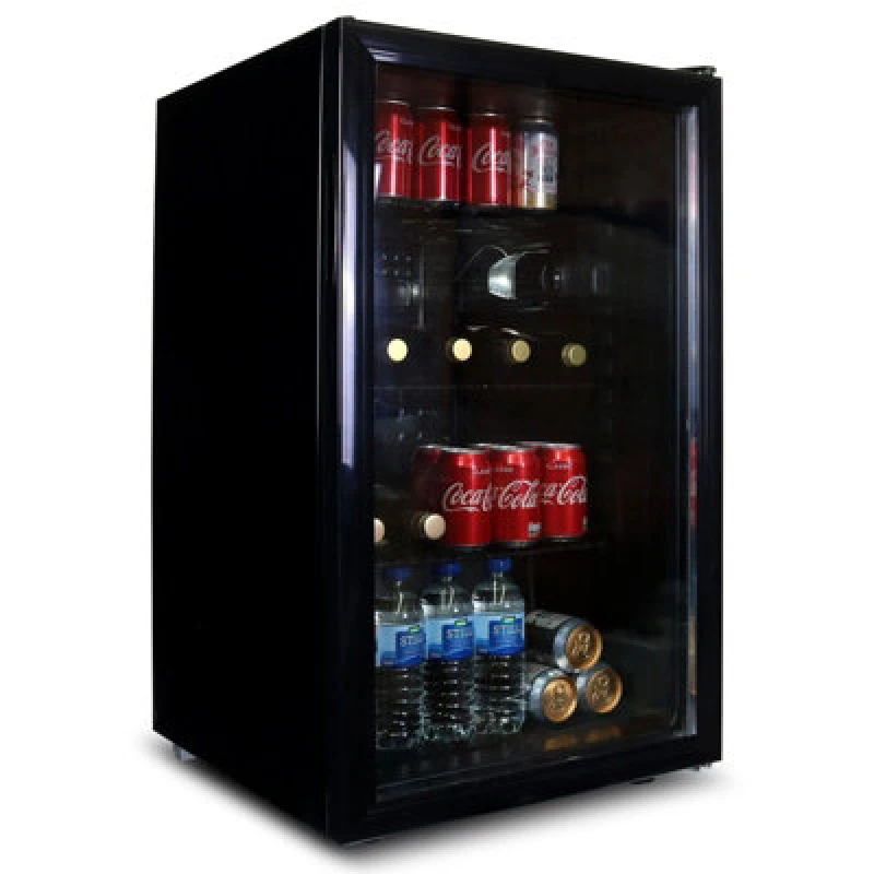 Image of SIA Under Counter Drinks Fridge 118L Beer / Wine Cooler With Glass Door DC1BL Black