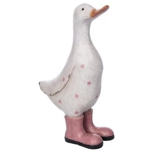 Image of David's Polka Dot Duck Pink Medium Ornament