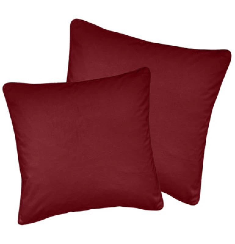 Image of Enhanced Living Pair of Soft Velvet Cushion Covers - Red Red 43
